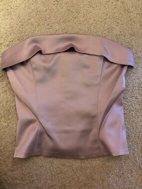 Sunday Best Light Blush Satin Bustier Top